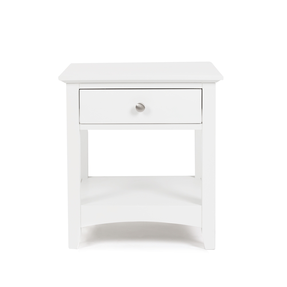 Jessica 1 Drawer Bedside - White