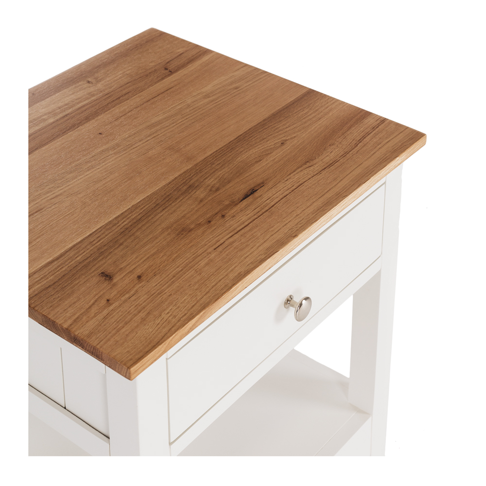 Jessica 1 Drawer Bedside - Oak Top