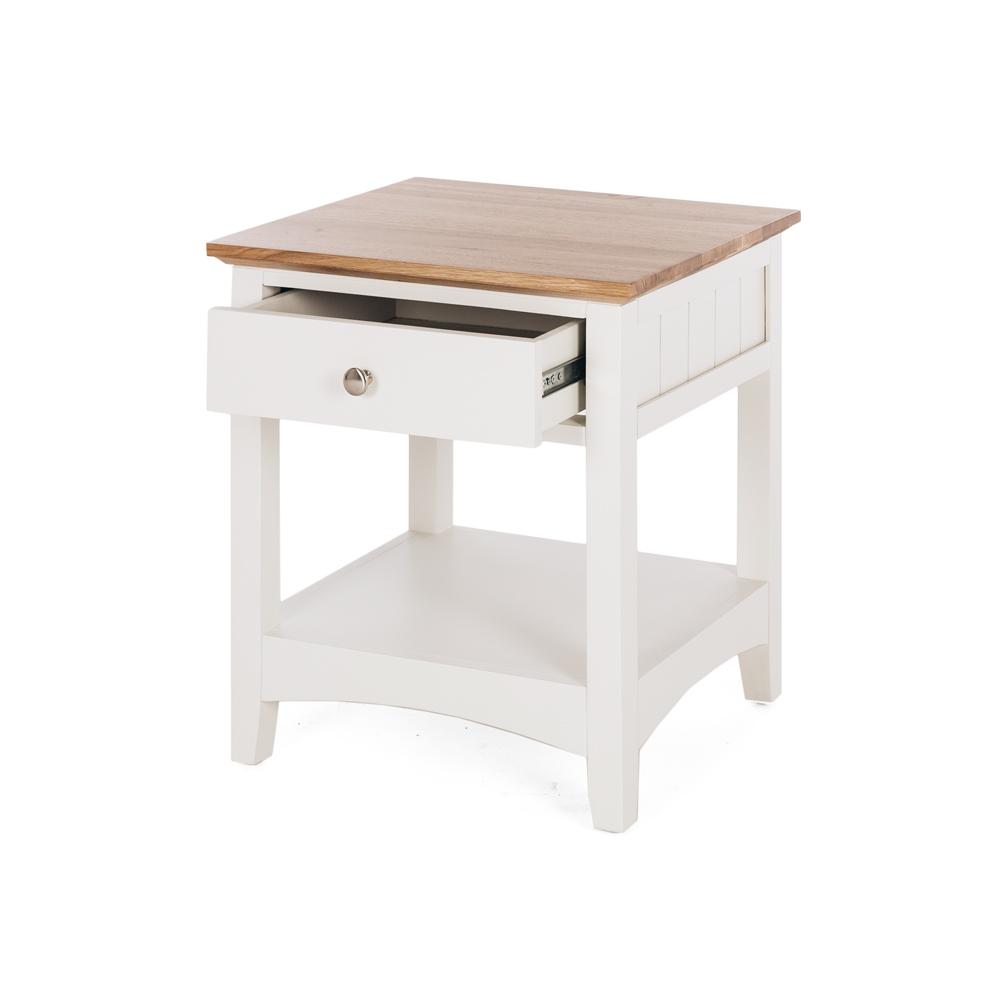 Jessica 1 Drawer Bedside - Oak Top