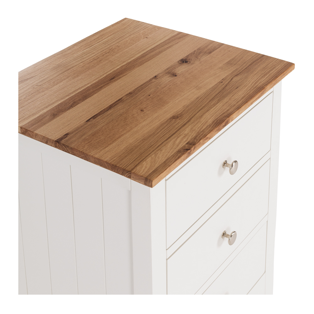 Jessica 7 Drawer Tallboy - Oak Top