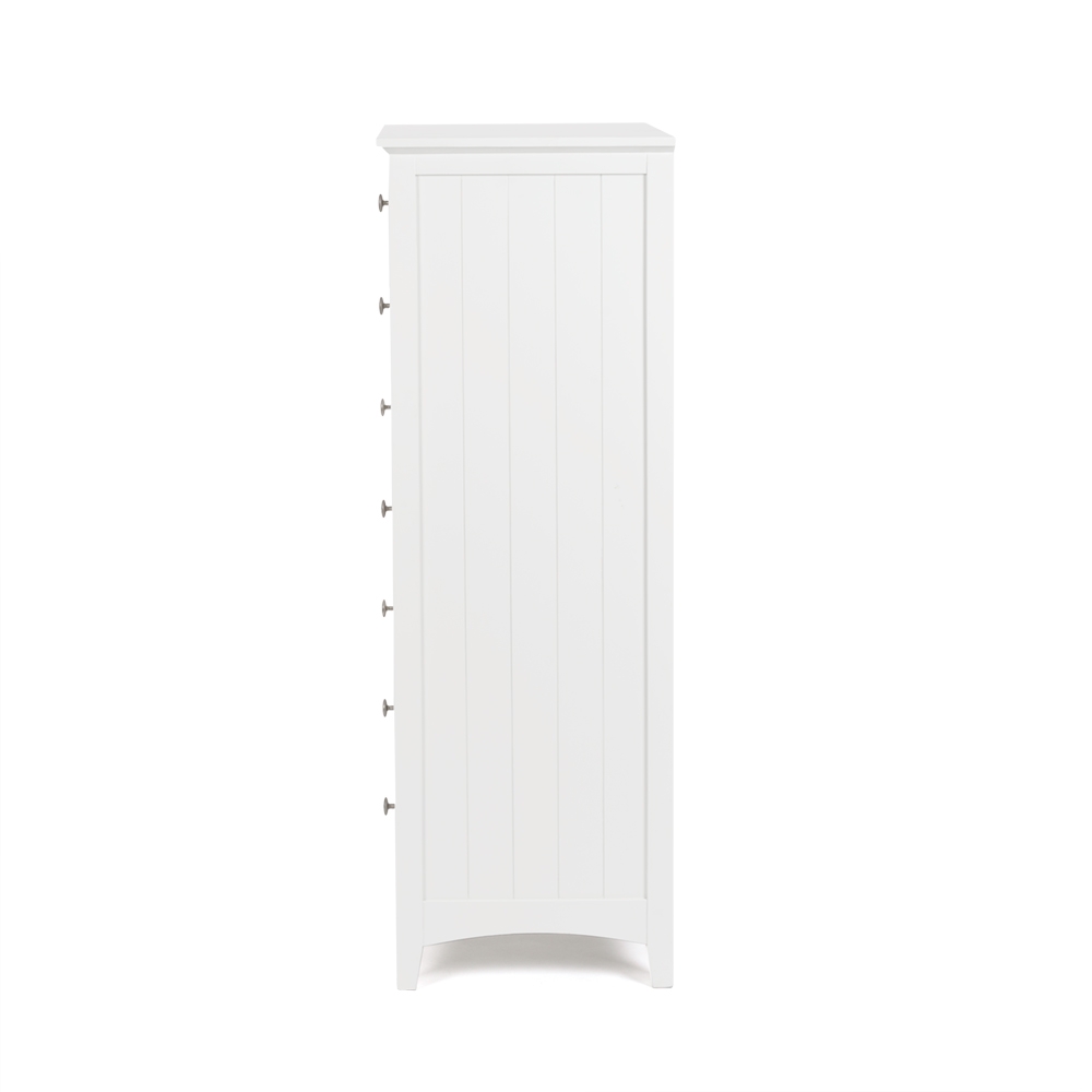 Jessica 7 Drawer Tallboy - White Top