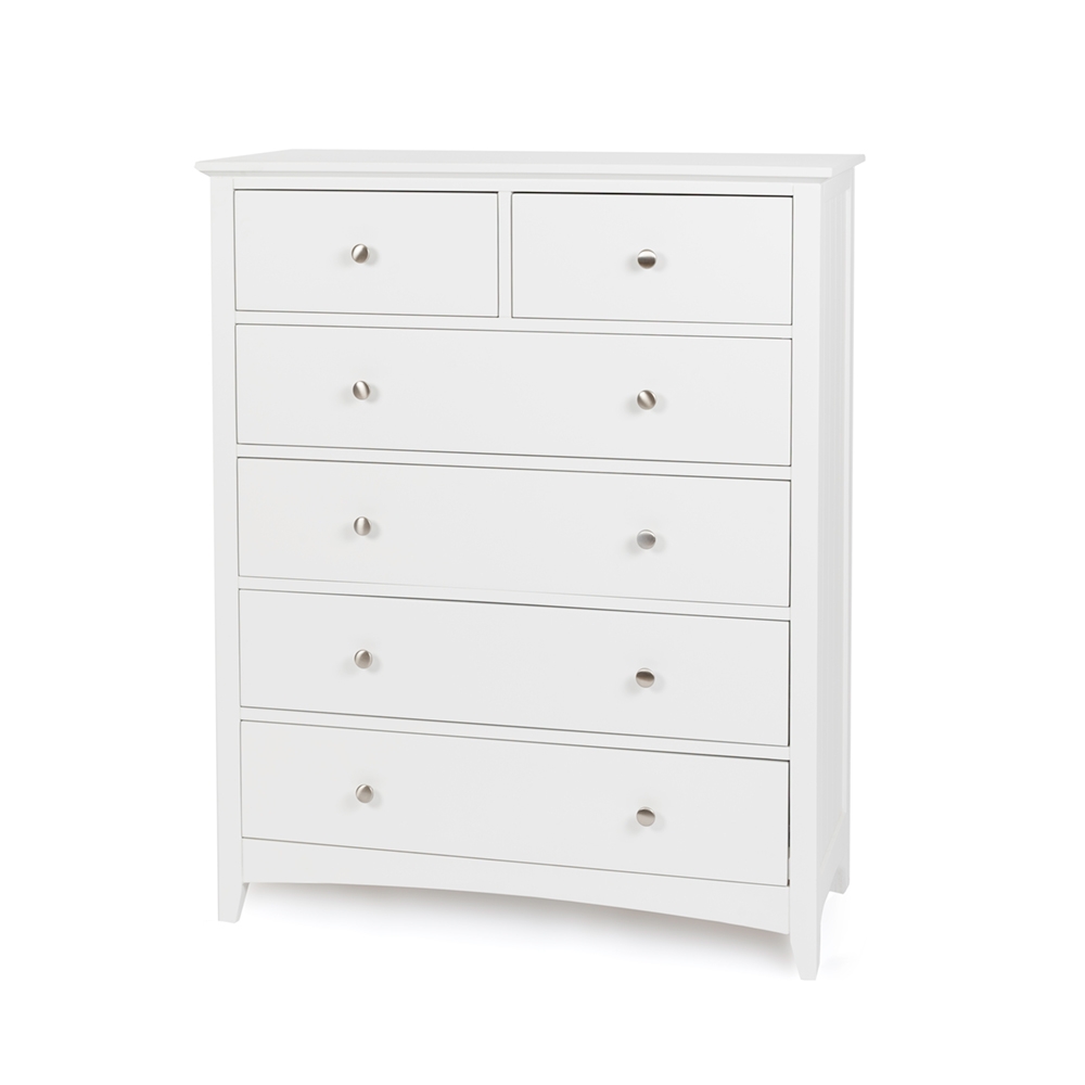 Jessica 6 Drawer Chest - White