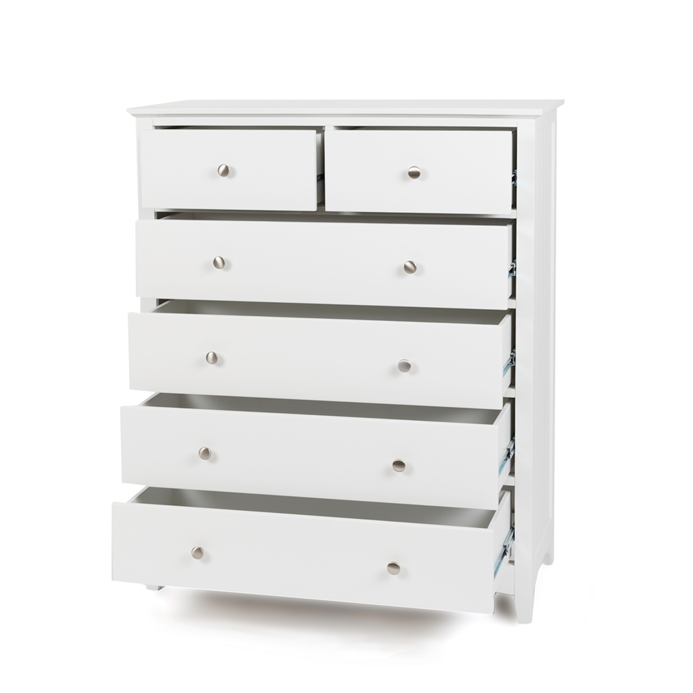 Jessica 6 Drawer Chest - White