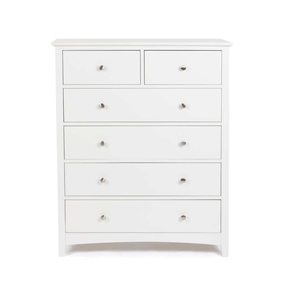 Jessica 6 Drawer Chest - White