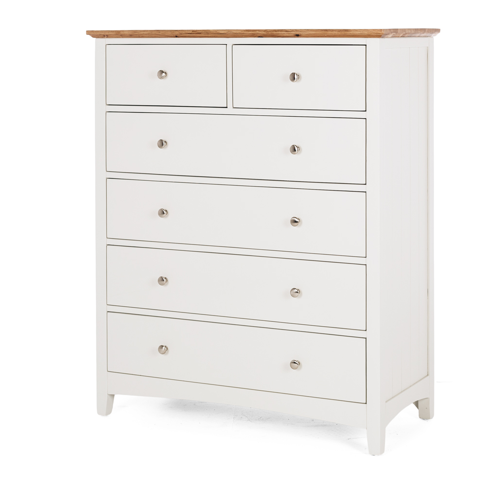 Jessica 6 Drawer Chest - Oak Top