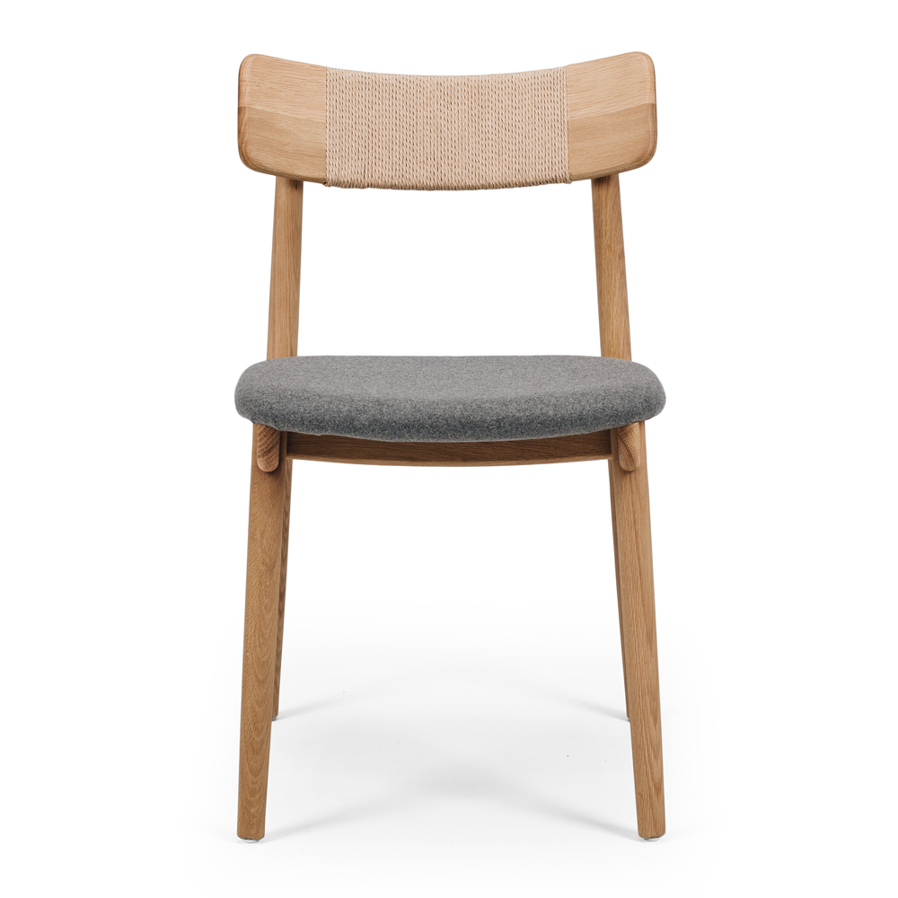 Niles Dining Chair - Natural w Fabric