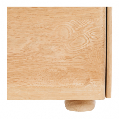 Cube Oak Bed Side Table - Natural