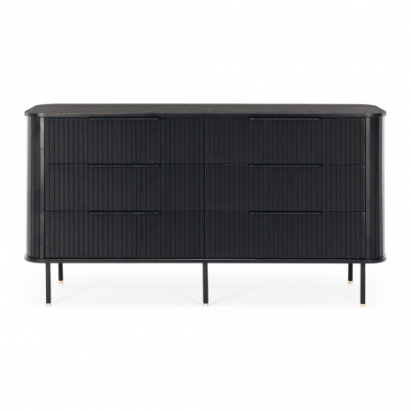 Anders 6 Drawer Dresser - Black