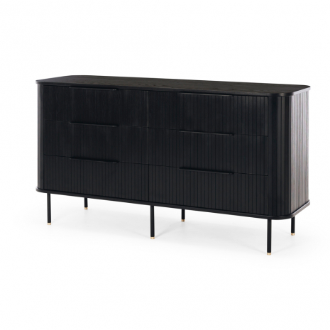 Anders 6 Drawer Dresser - Black