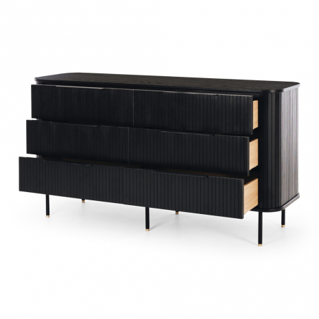 Anders 6 Drawer Dresser - Black