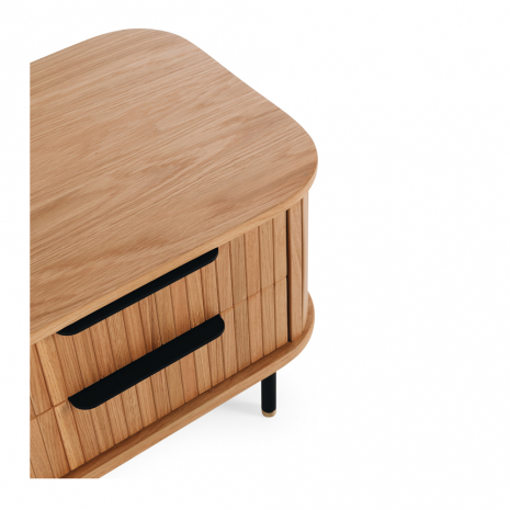 Anders 2 Drawer Bedside Table - Natural