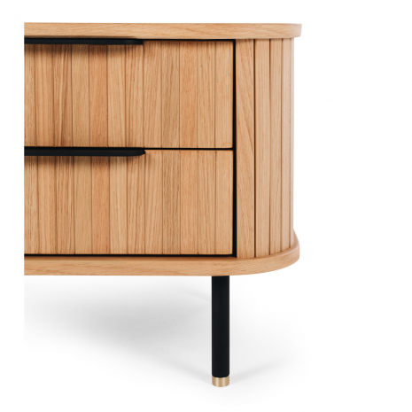 Anders 2 Drawer Bedside Table - Natural