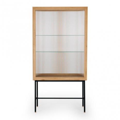 Kobe Fluted Glass Highboard - Natural